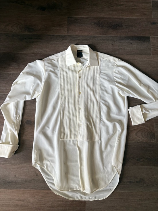 Medway Other - Classic White Pleated Front Men’s Dress Shirt